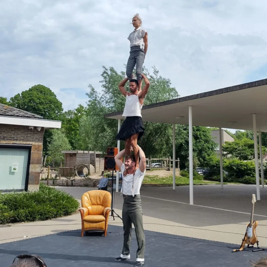 Ciel Agom with Isaiah from Belgium at the urbanacro festival in zürich